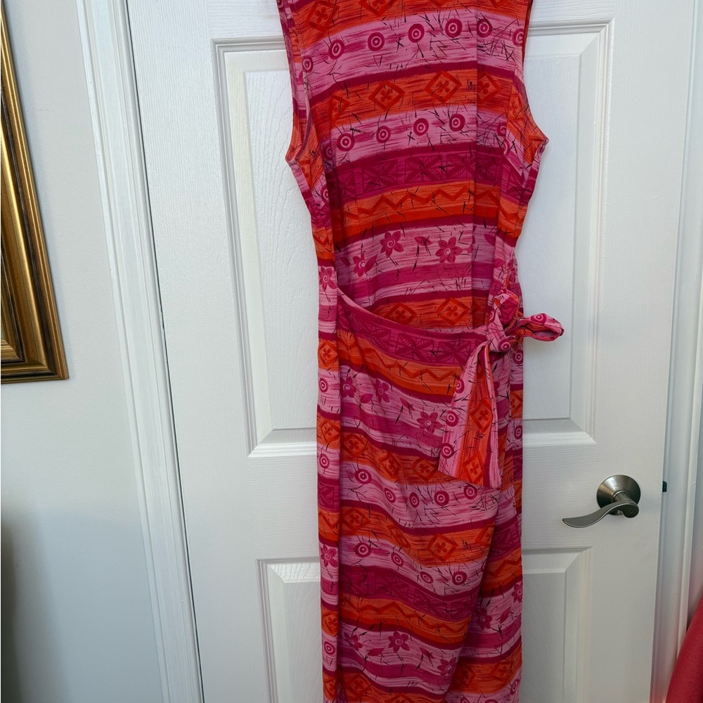 Sag Harbor Pink and Orange Maxi Dress
